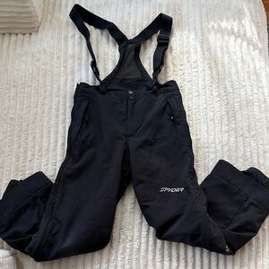 🚨Spyder🚨 Black Insulated Ski Bibs with Adjustable Straps